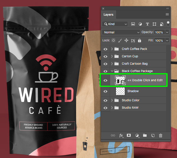 Wired Cafe Branded Packaging Design