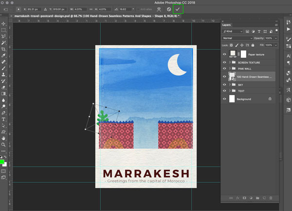 Marrakesh Postcard Design