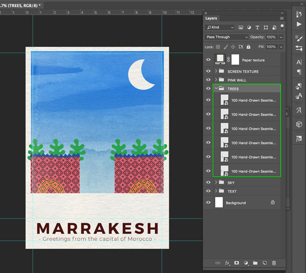 Marrakesh Postcard Design