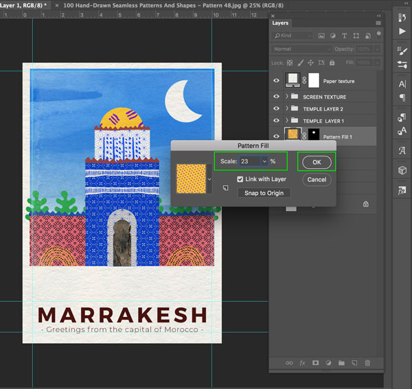 Marrakesh Postcard Design