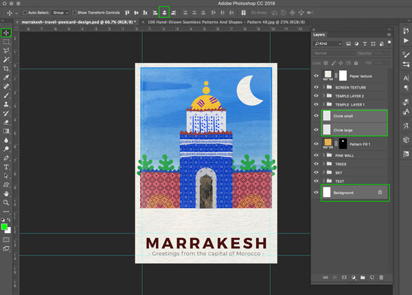 Marrakesh Postcard Design