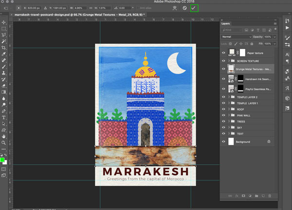 Marrakesh Postcard Design