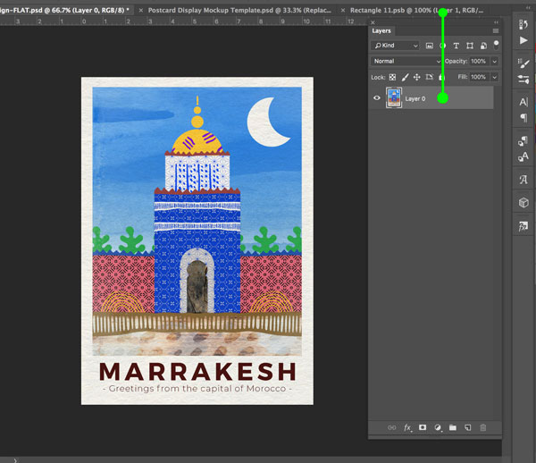 Marrakesh Postcard Design