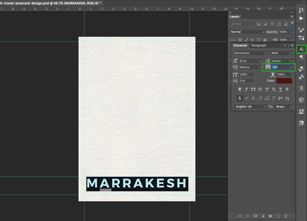 Marrakesh Postcard Design