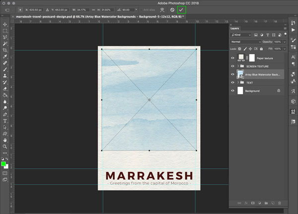 Marrakesh Postcard Design