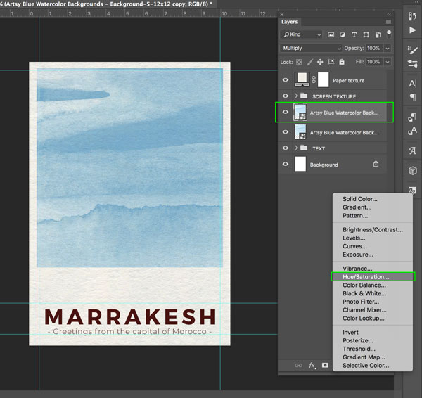 Marrakesh Postcard Design