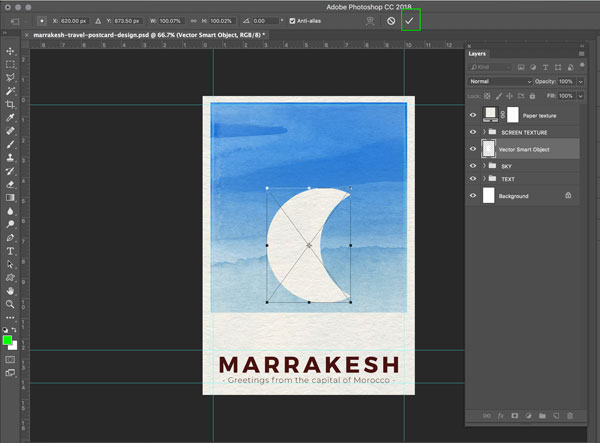 Marrakesh Postcard Design