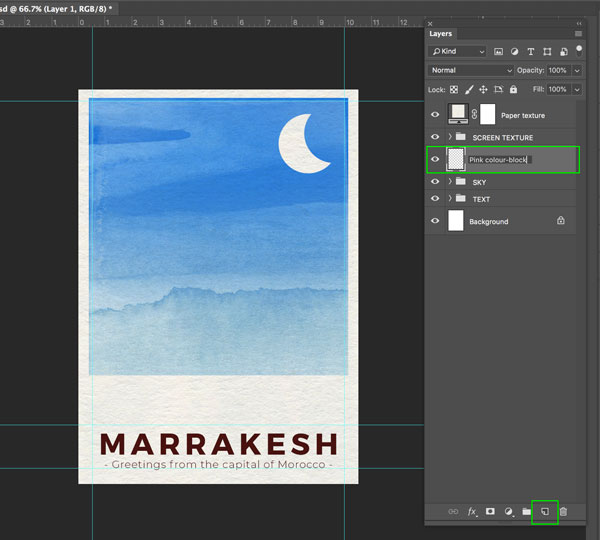 Marrakesh Postcard Design