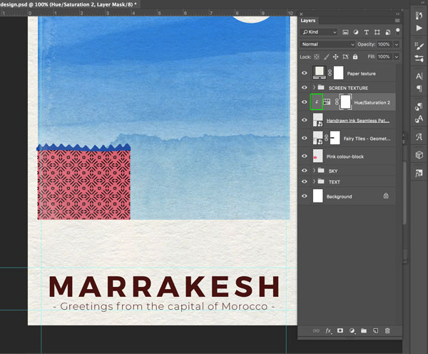 Marrakesh Postcard Design