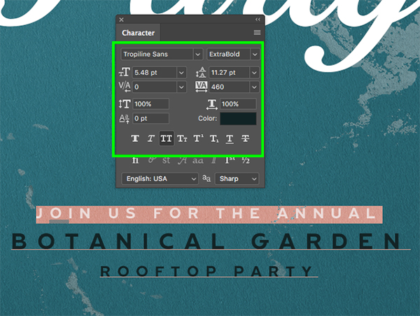 Rooftop Garden Party Flyer Design