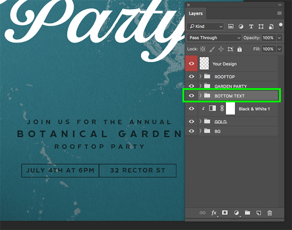 Rooftop Garden Party Flyer Design