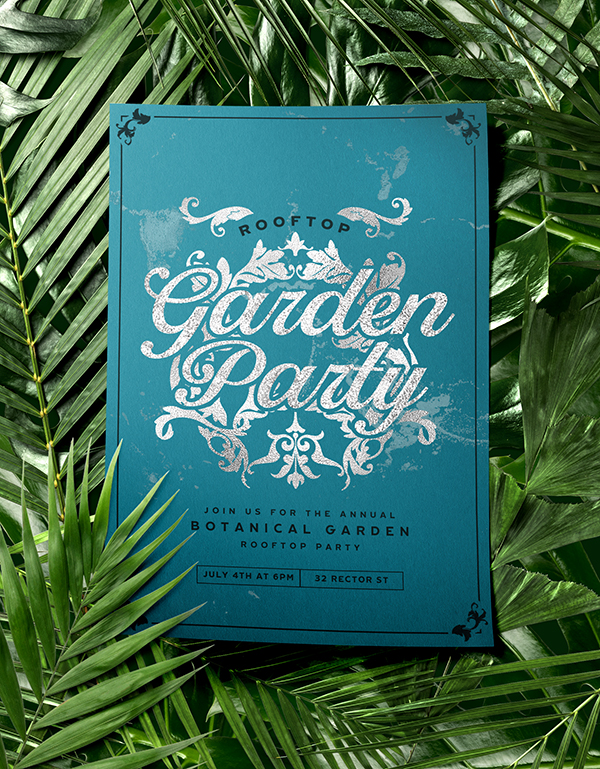 Rooftop Garden Party Flyer Design