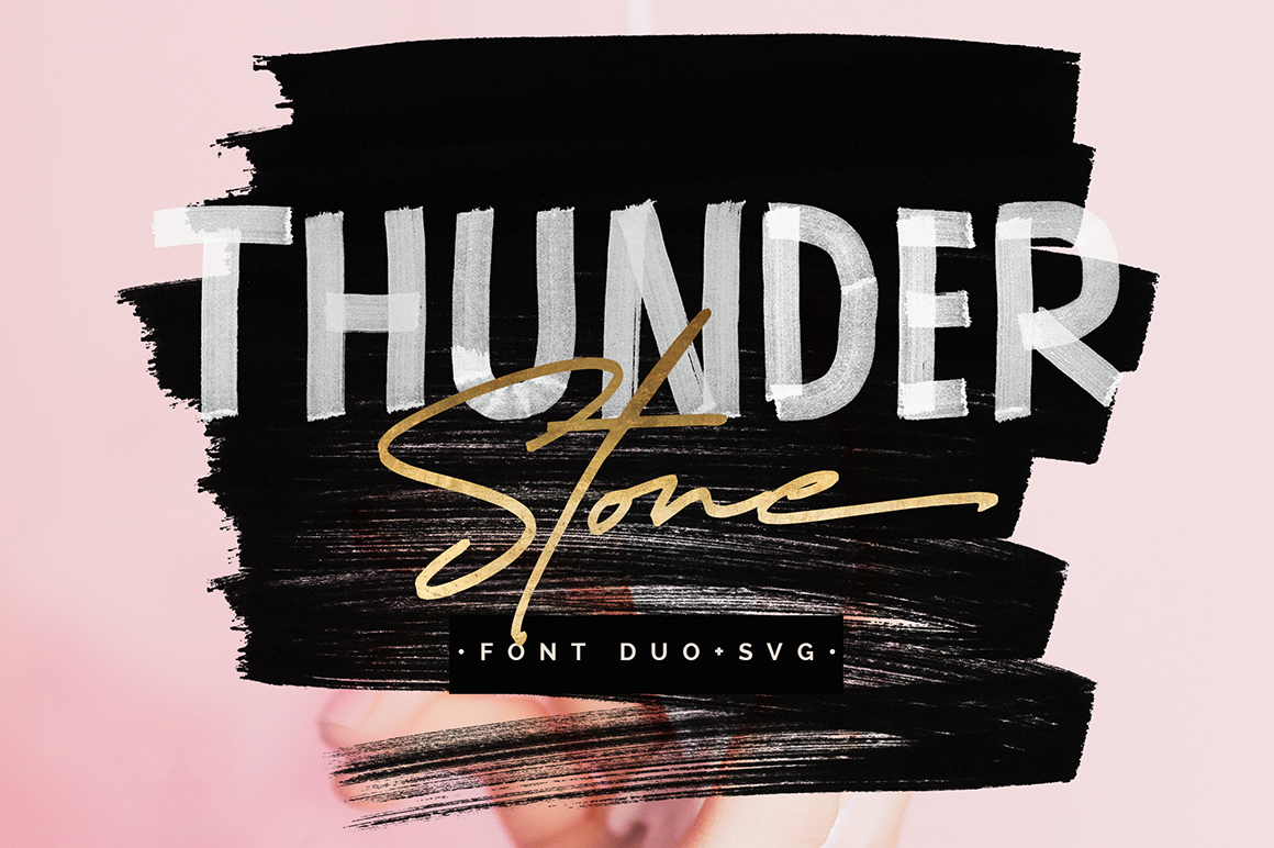 Thunder Stone Font Duo