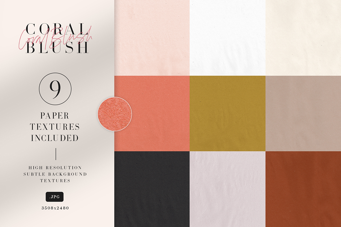 Coral Blush Font Duo + Extras