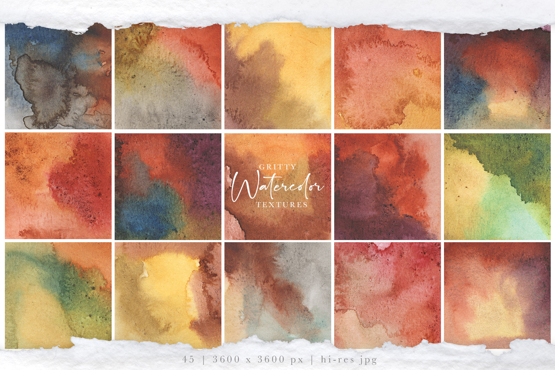 Gritty Watercolor Textures Vol. 1