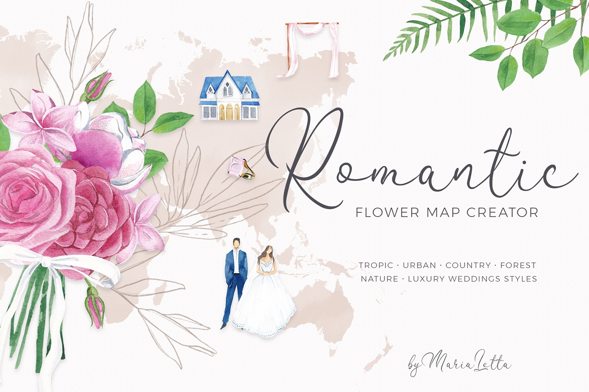 Romantic Flower Map Creator
