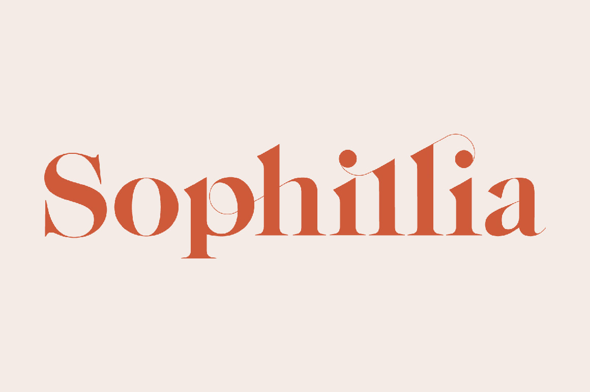 Sophillia - Ligature Serif Font