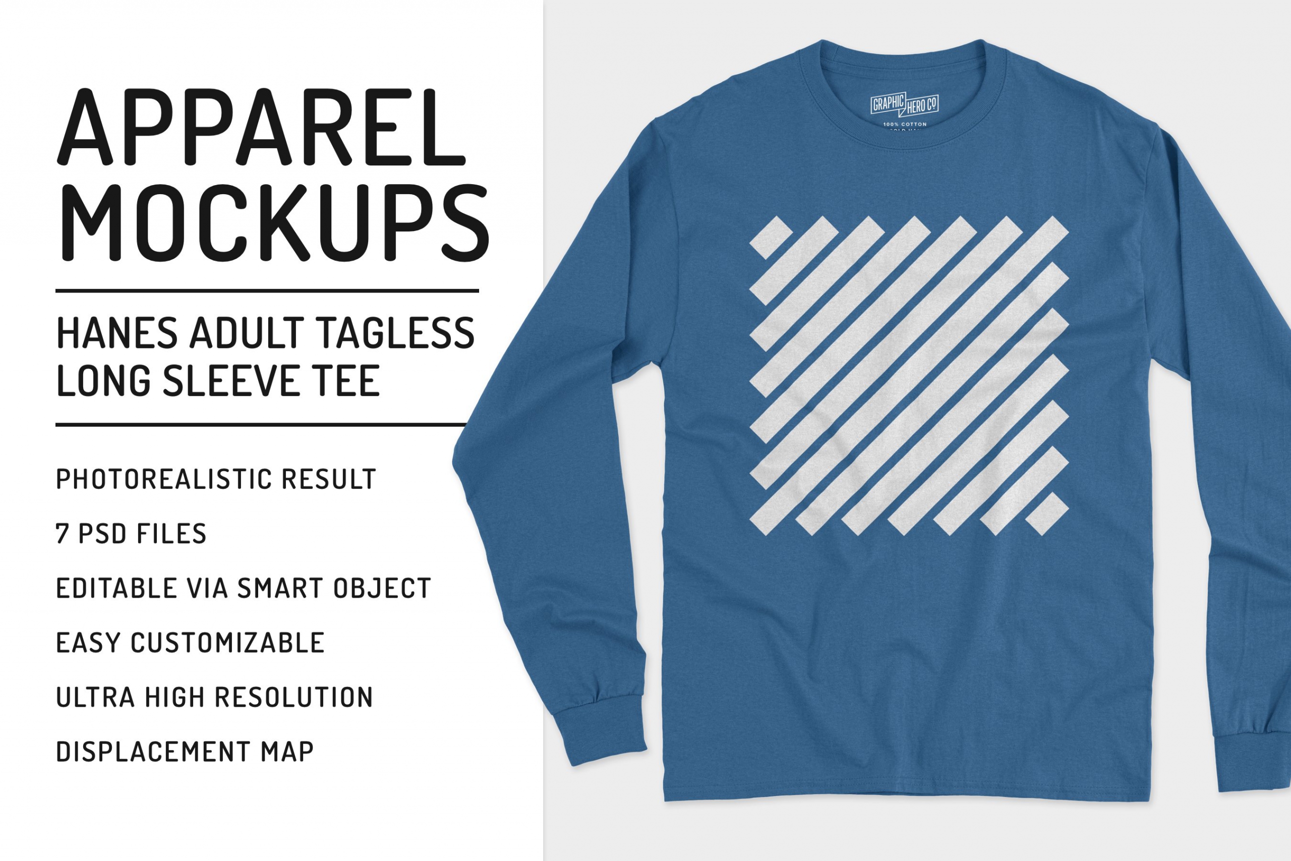 Hanes LongSleeve Tee Mockups - Design Cuts