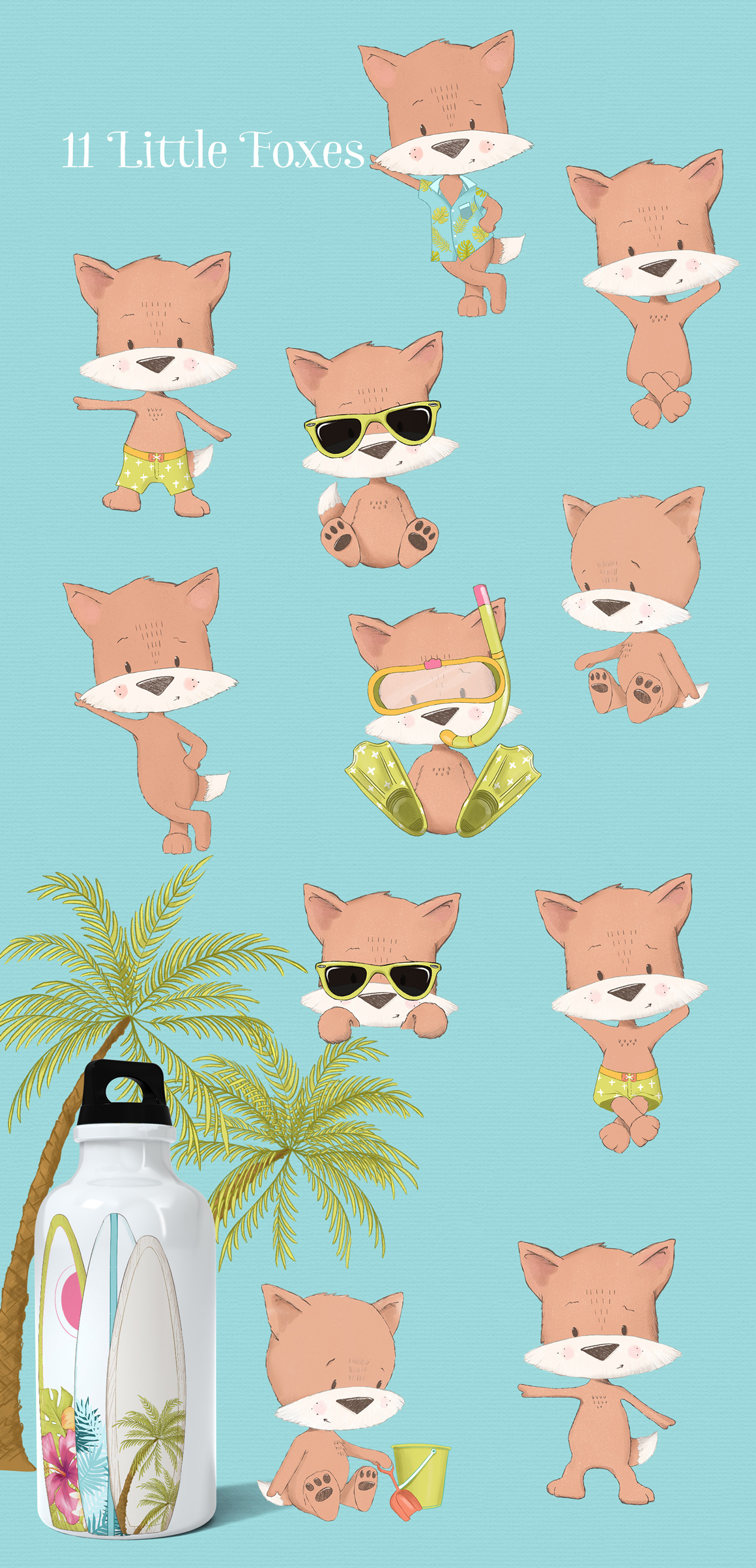 Summer Lovin' Animal Clipart Kit