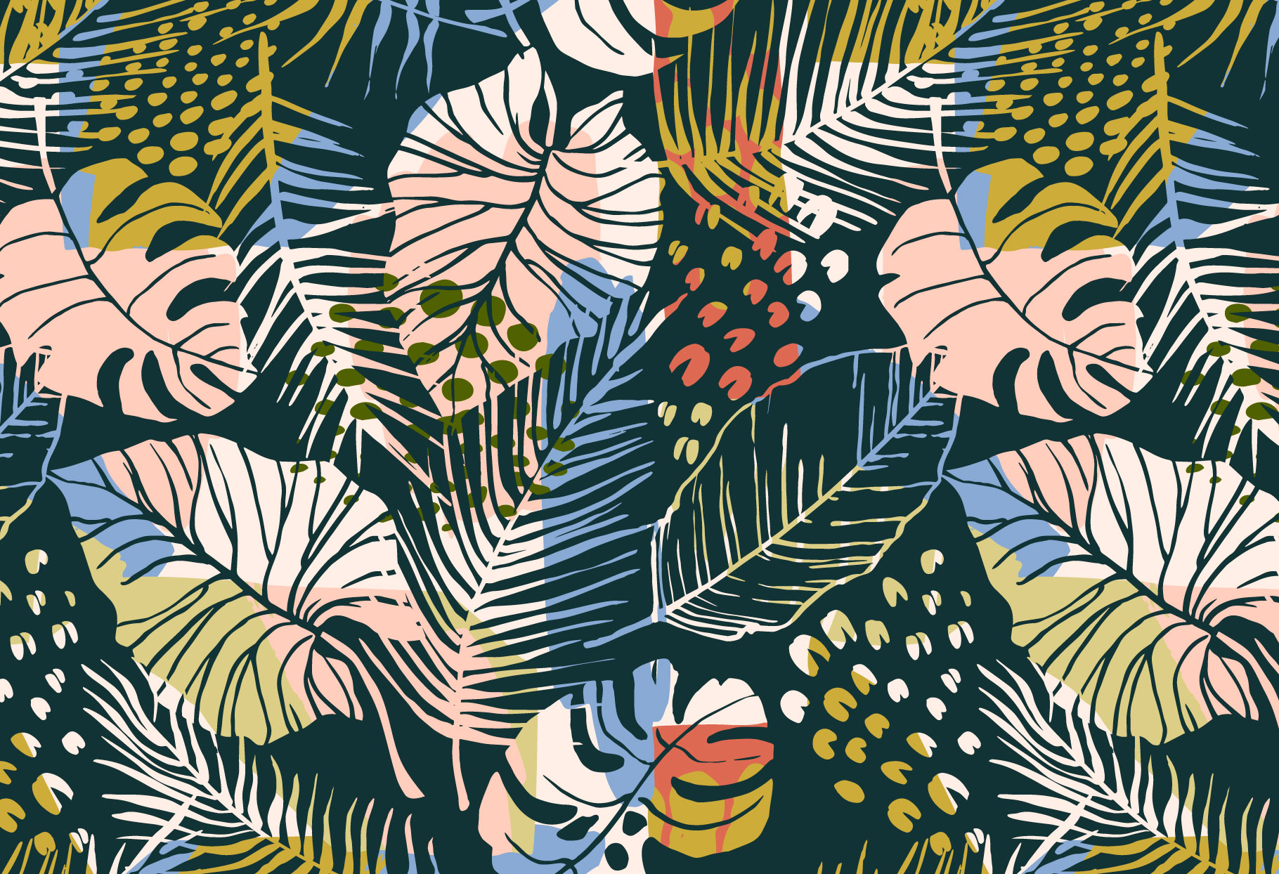 Tropical Painting No.2 - Seamless Patterns - Design Cuts