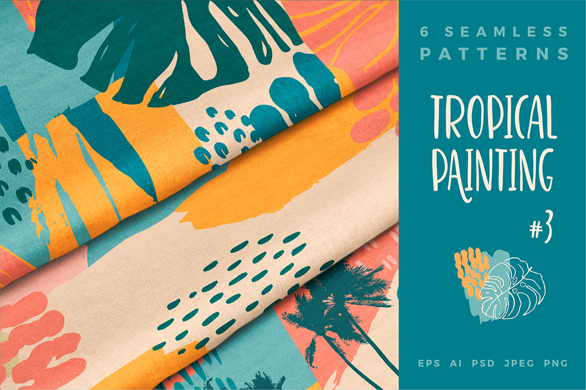 Tropical Painting No.3 - Seamless Patterns