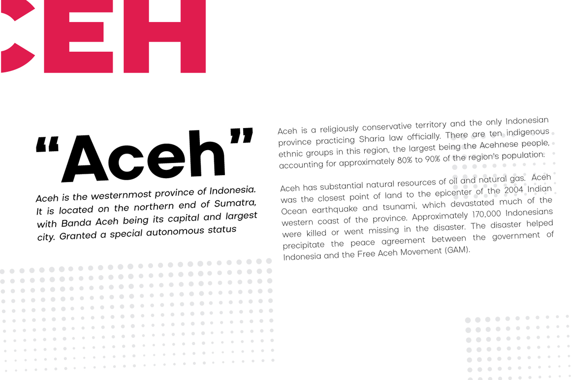Aceh - Geometric Sans Serif Family Font