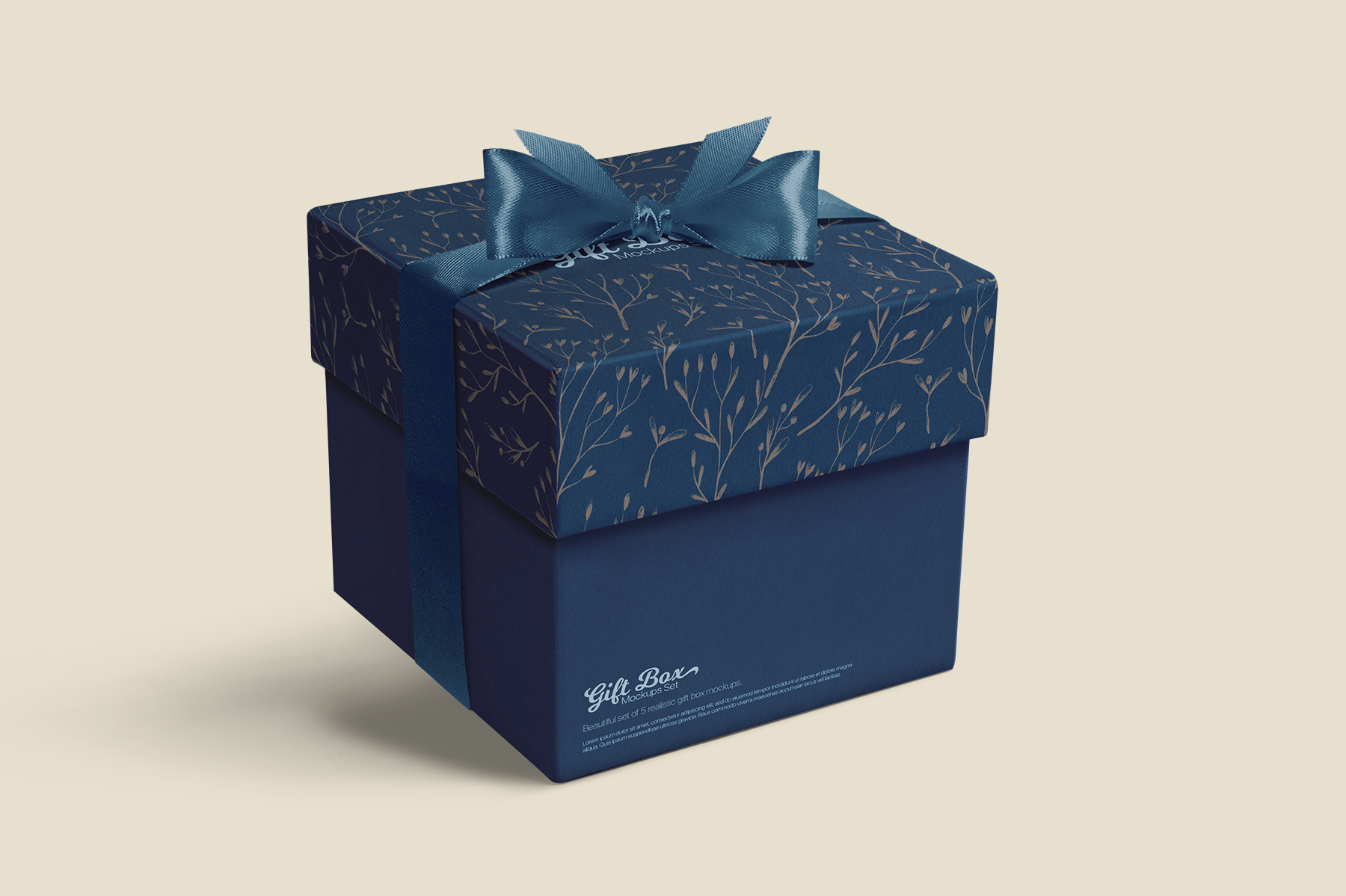 Square Gift Box Mockups Set - Design Cuts