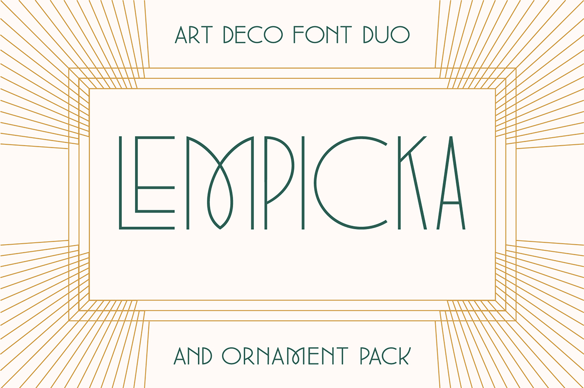 Lempicka Font Duo & Vector Ornament Pack