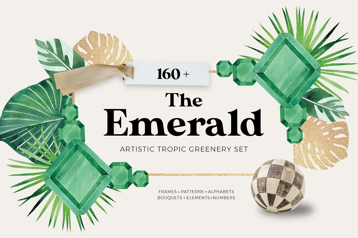 The Emerald Tropic Greenery Set