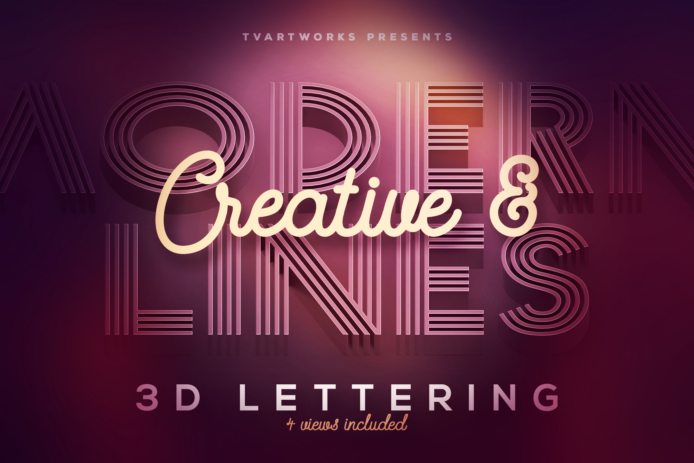 Modern Lines 3D Lettering