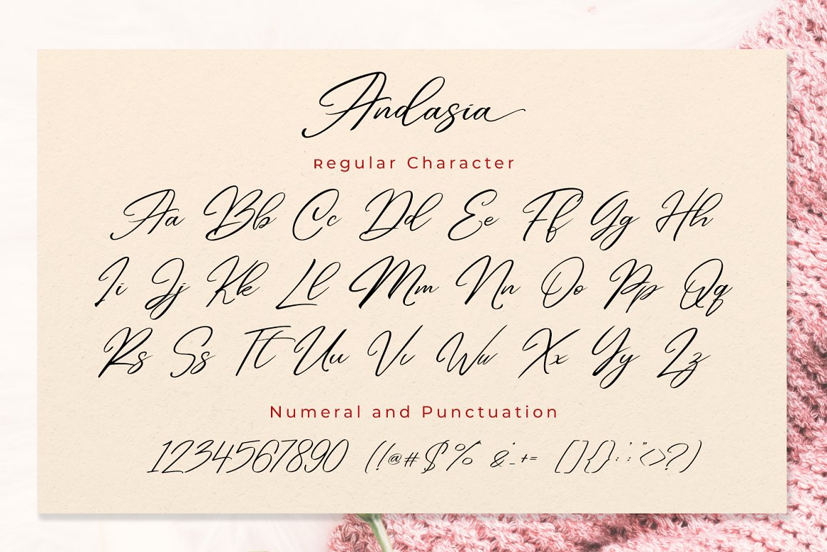 Andasia - Modern Calligraphy Font