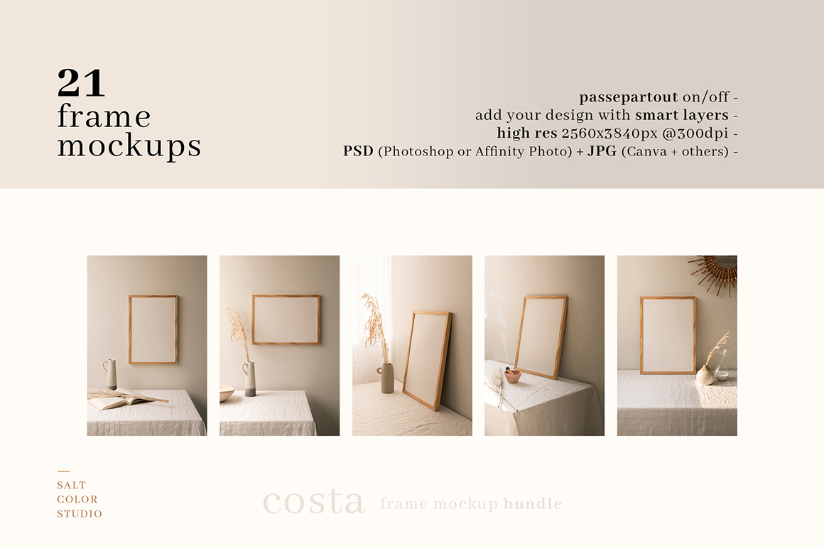 Costa – Frame Mockup Bundle