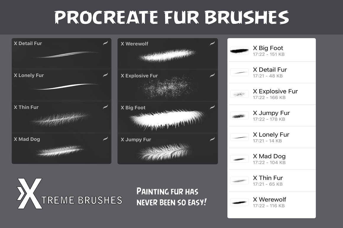 Procreate Furry Brushes 