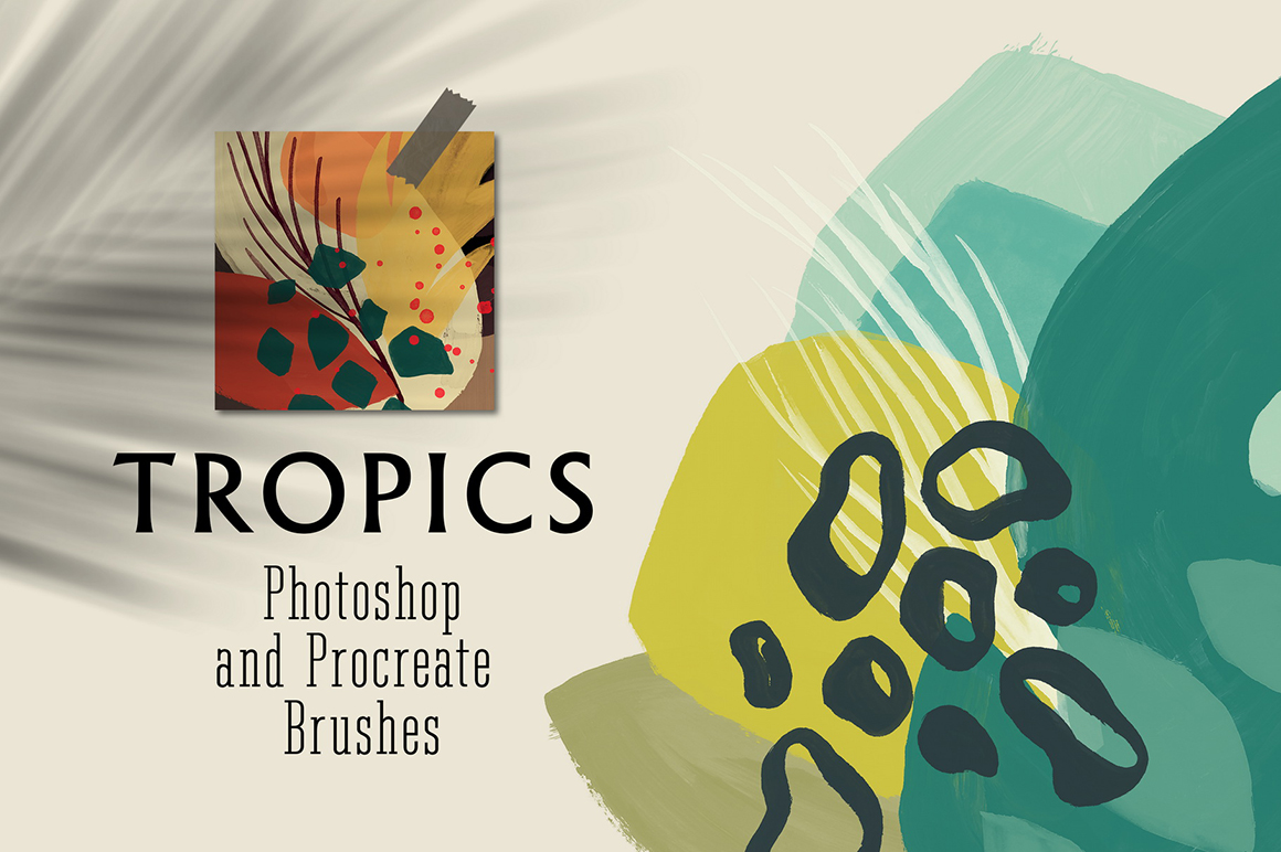 Tropics - Photoshop and Procreate Stamp Brushes