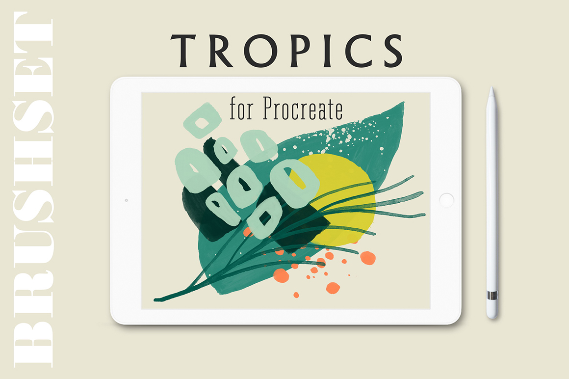 Tropics - Photoshop and Procreate Stamp Brushes