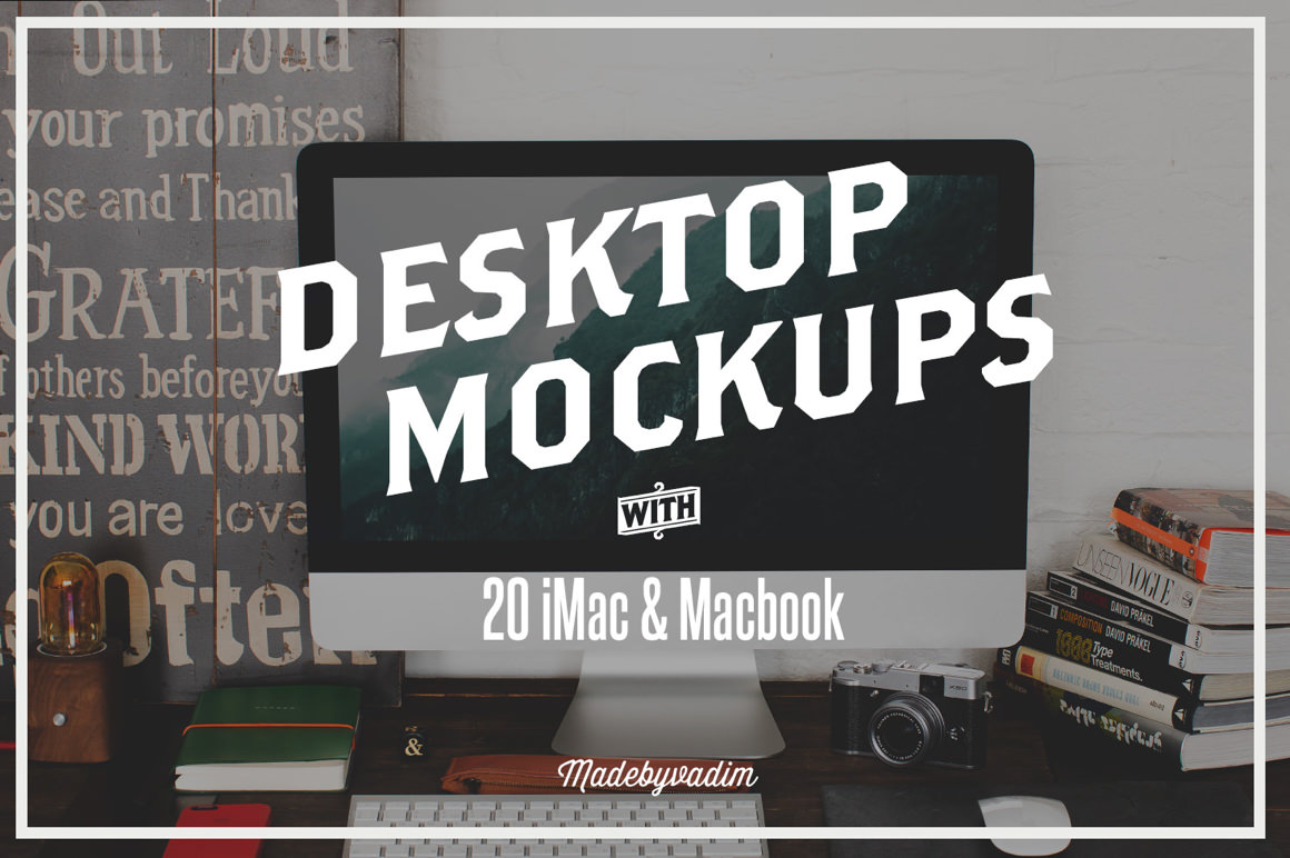 20 iMac & Macbook Screen Mockups - Design Cuts