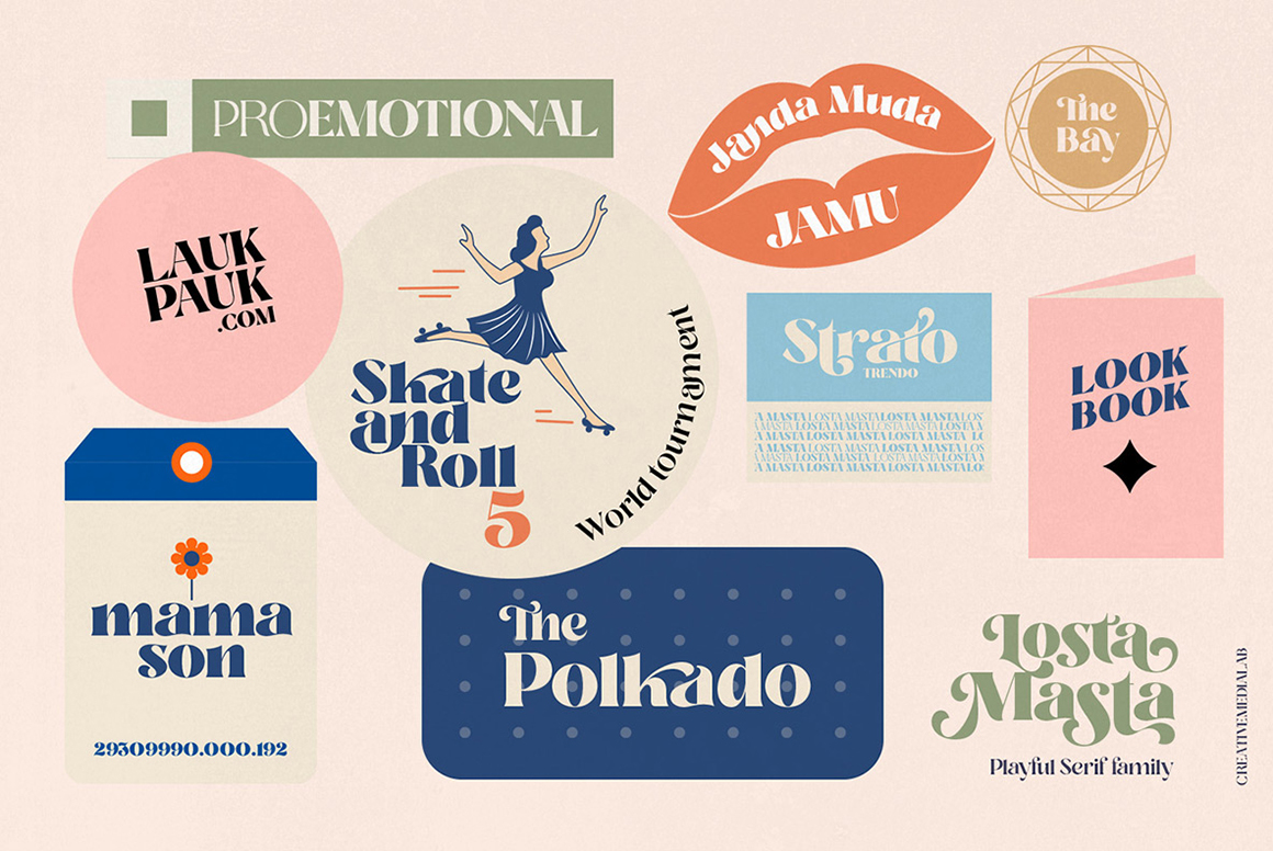 Losta Masta – Fun and Playful Retro Serif Family