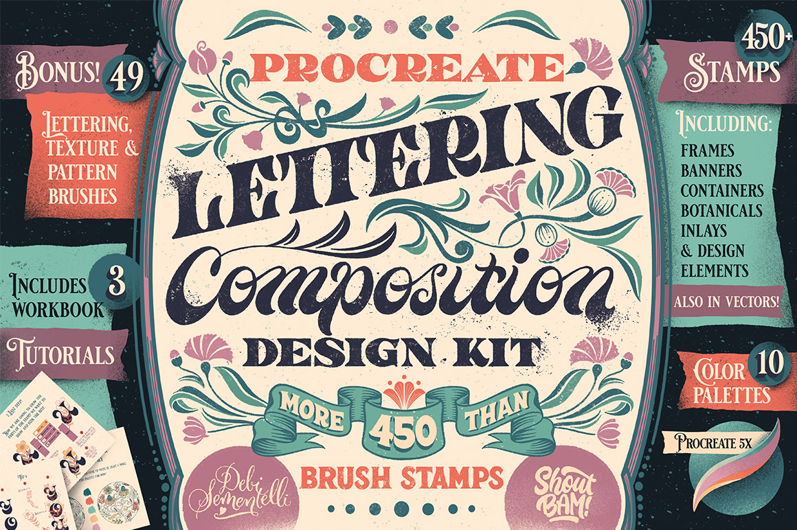 Procreate Lettering Composition Design Kit