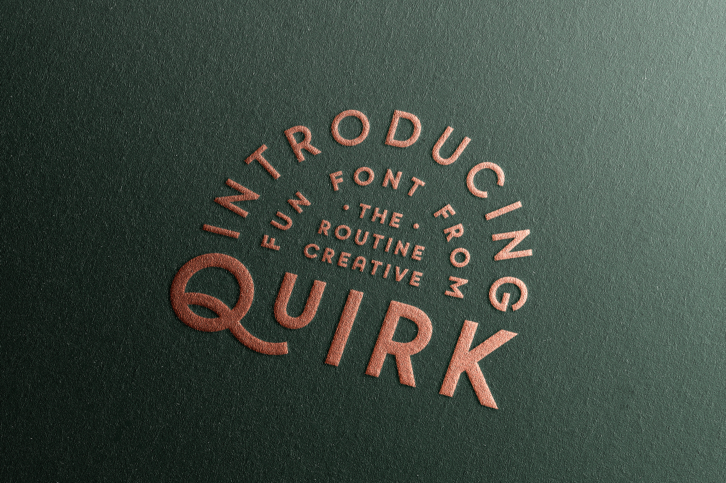 Quirk - Fun Display Font