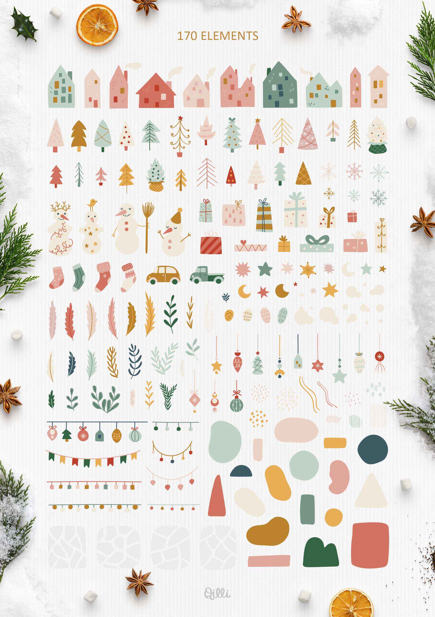 Christmas Clipart & Winter Patterns