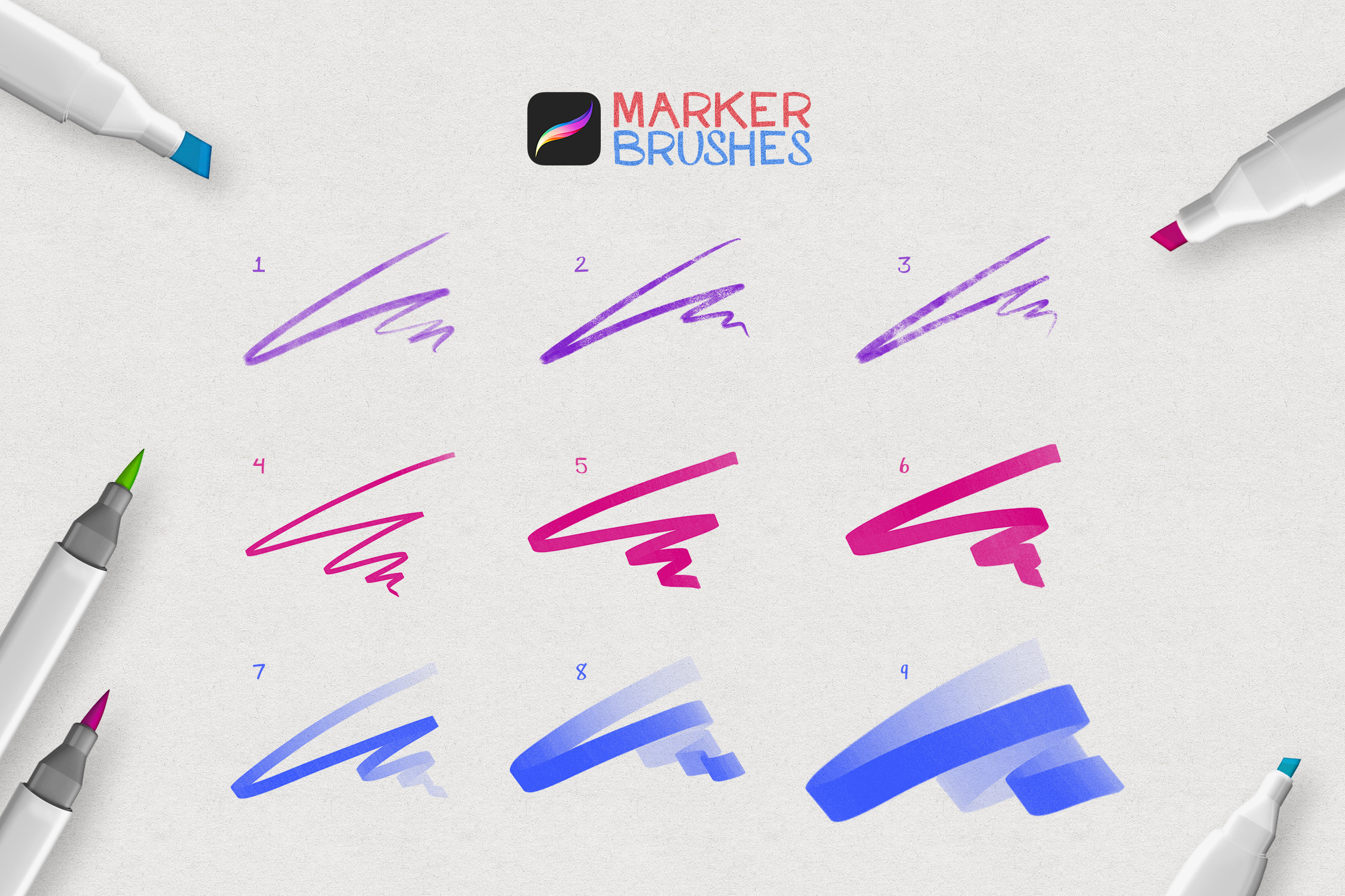 Marker Procreate Brushes