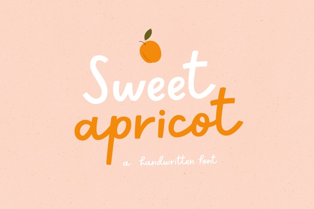 Sweet Apricot Food Font