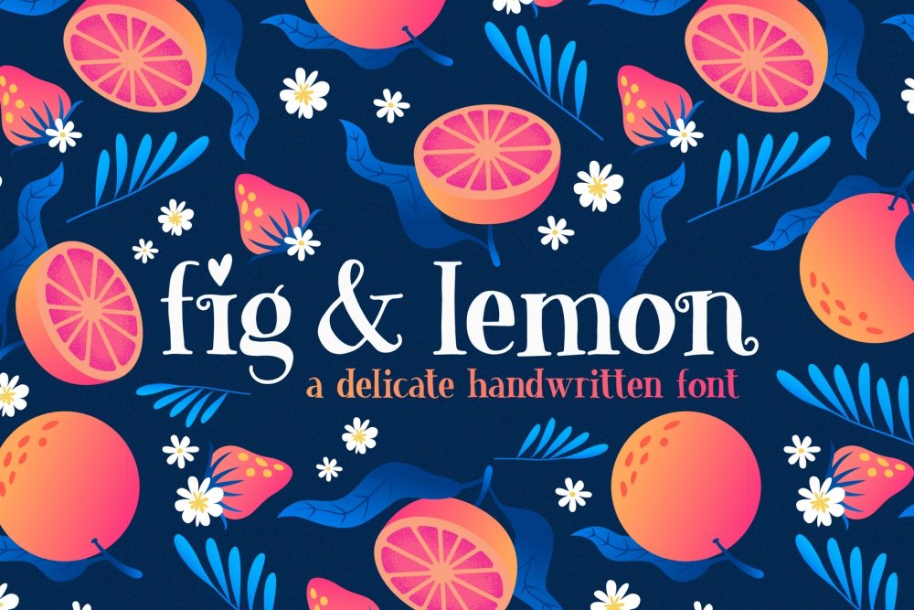Fig & Lemon Food Font