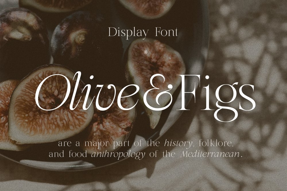 Olive & Figs font for food menu 