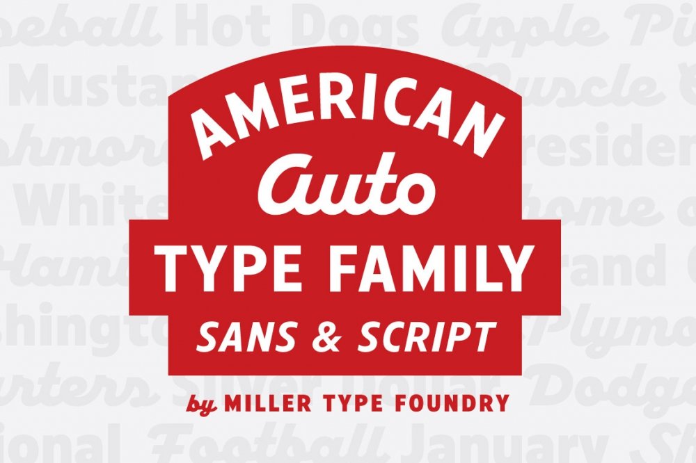 American Auto Baseball Font