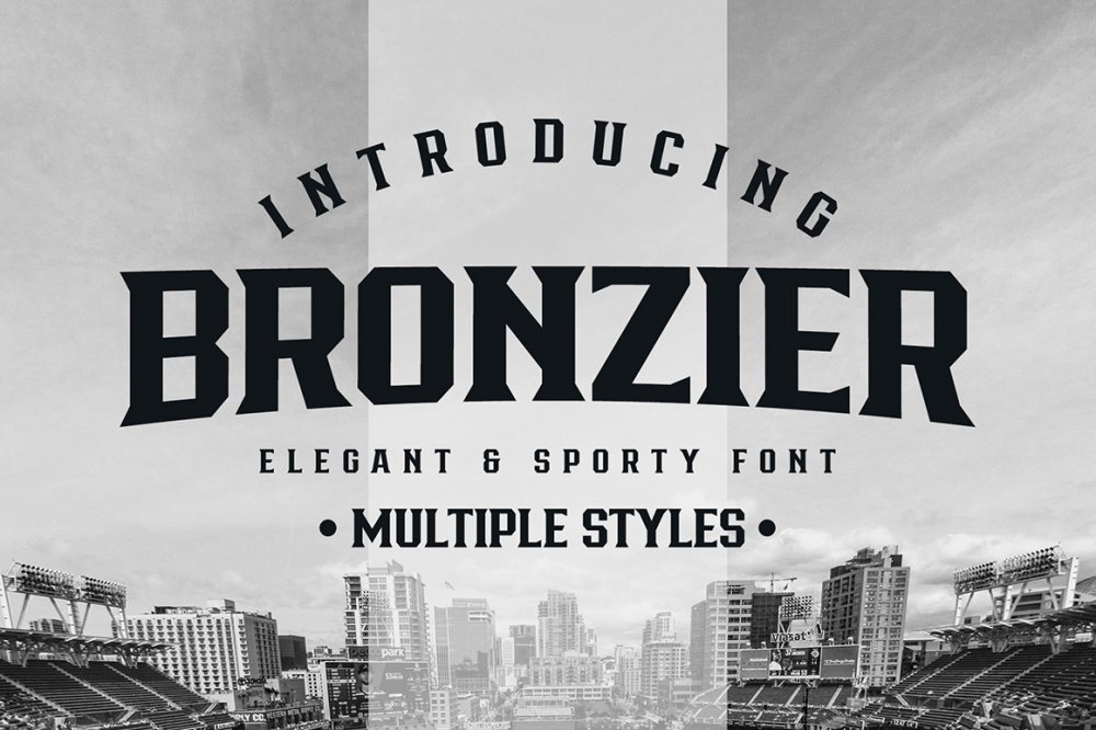 Bronzier Baseball Font