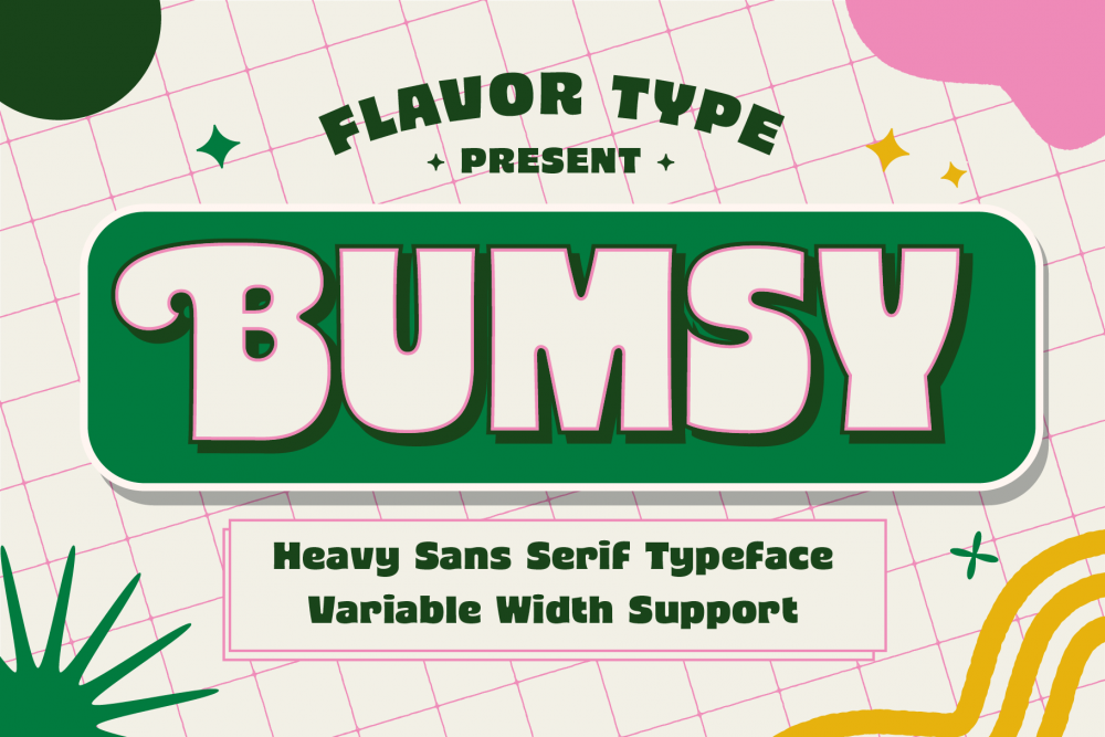 Bumsy Fancy Bubble Letter Font