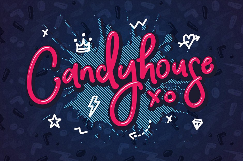 cursive bubble letter font