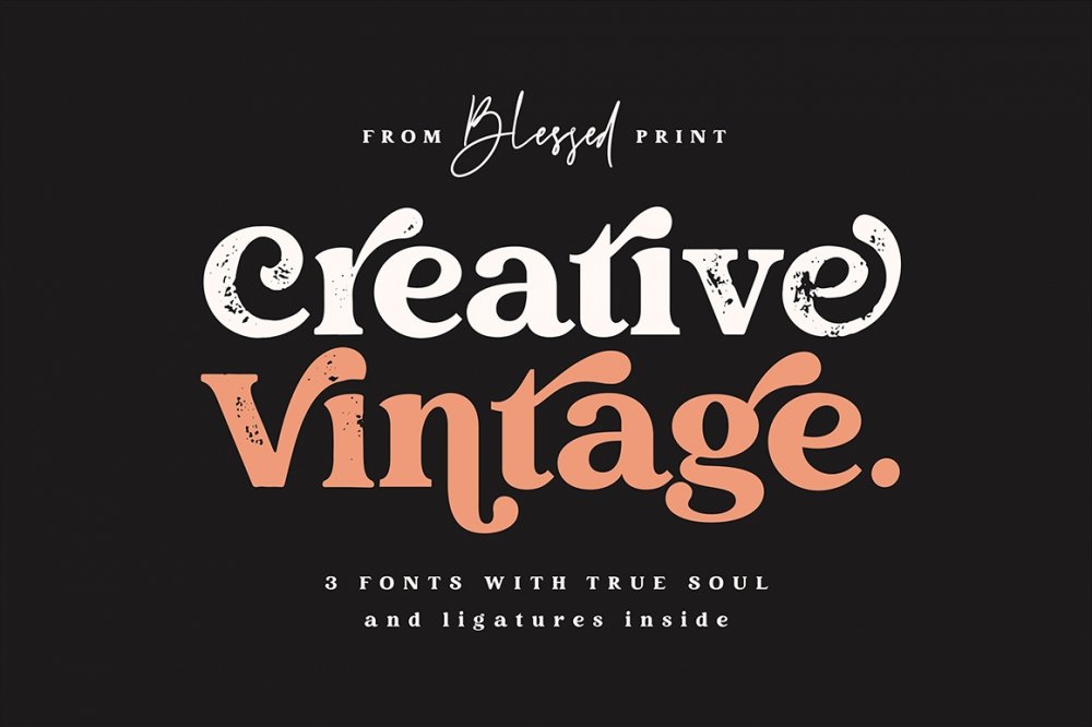 Creative Vintage Serif and Script Fonts