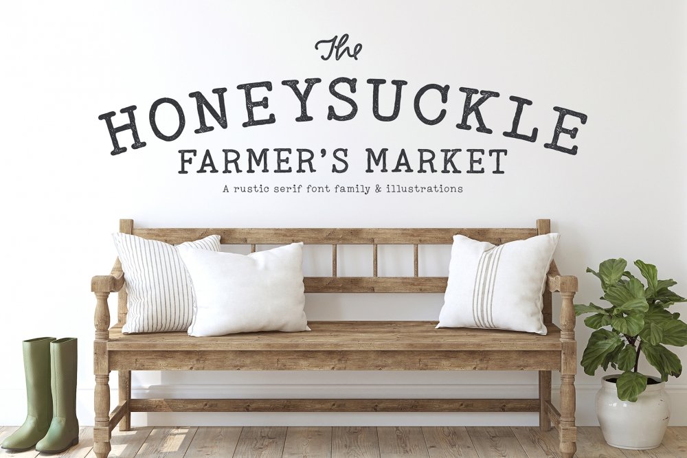 The Honeysuckle Market Font for Food Menu